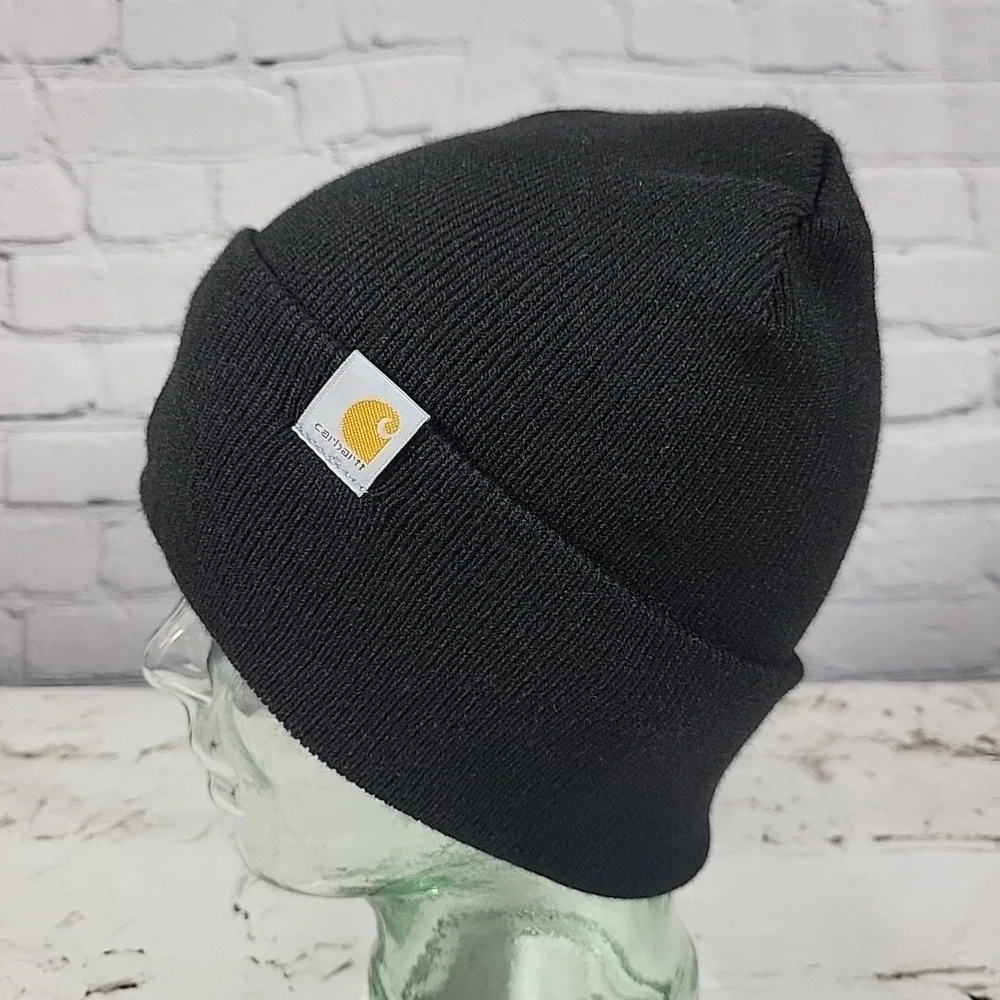 Carhartt SEG 104597 Beanie Hat Unisex One Size Black Warm Winter Ski Cap